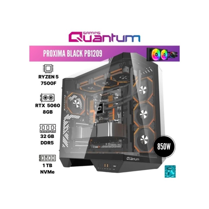 Quantum Gaming Proxima PB1209 R5-7500F 32 GB 1 TB NVMe 8 GB RTX5060 FreeDOS Gaming Desktop PC