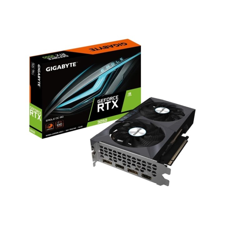 Gigabyte NVIDIA GeForce RTX 3050 Eagle OC GV-N3050EAGLE OC-8GD 8 GB GDDR6 128 Bit Graphics Card