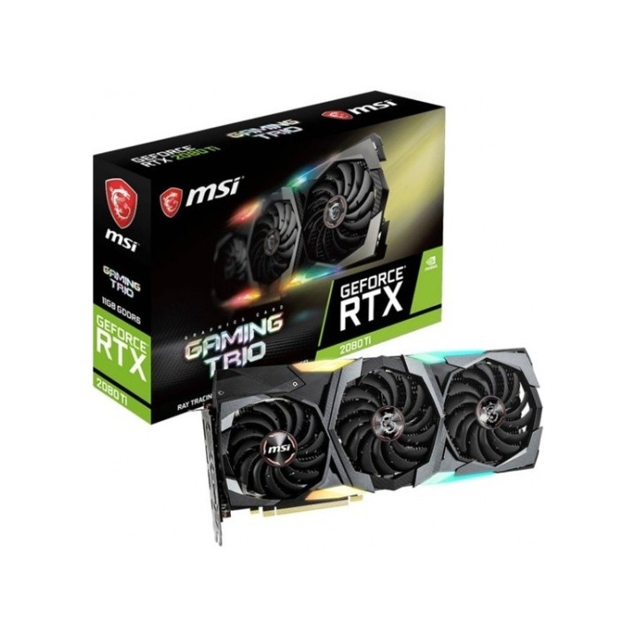 MSI Nvidia GeForce RTX 2080 Ti Gaming Trio 11 GB 352 Bit GDDR6 DX12 PCI-E 3.0 Graphics Card