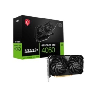 MSI NVIDIA GeForce RTX 4060 Ventus 2X Black 8G OC 8 GB GDDR6 128 Bit Graphics Card