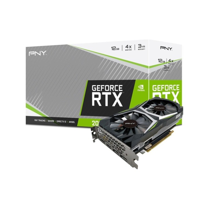 PNY NVIDIA GeForce RTX 2060 Uprising Dual Fan VCG206012DFMPB 12 GB GDDR6 192 Bit Graphics Card