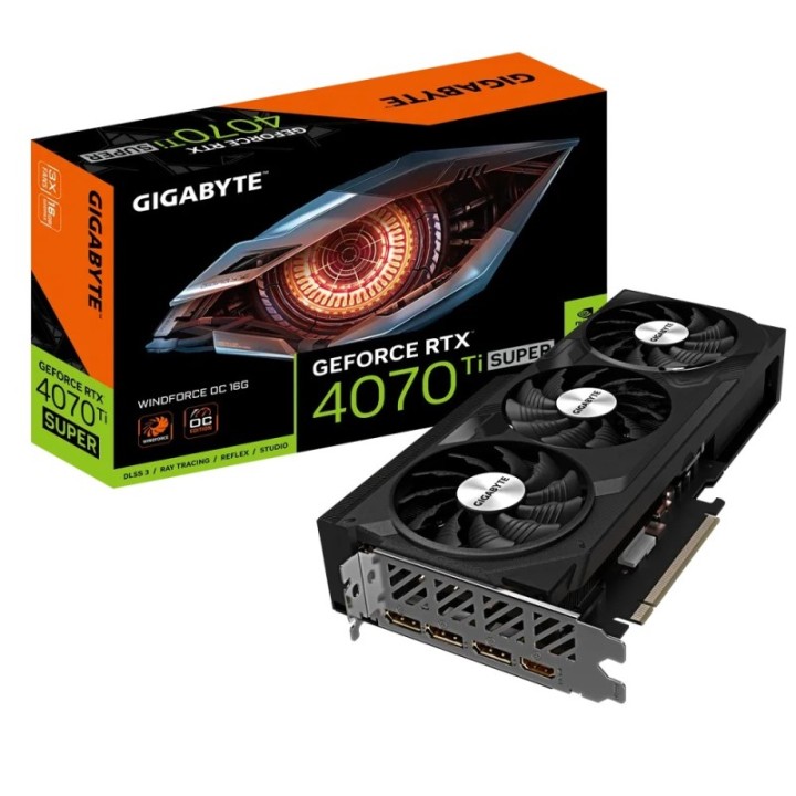 Gigabyte GeForce RTX 4070 Ti Super WindForce OC GV-N407TSWF3OC-16GD 16 GB GDDR6X 256 Bit Graphics Card