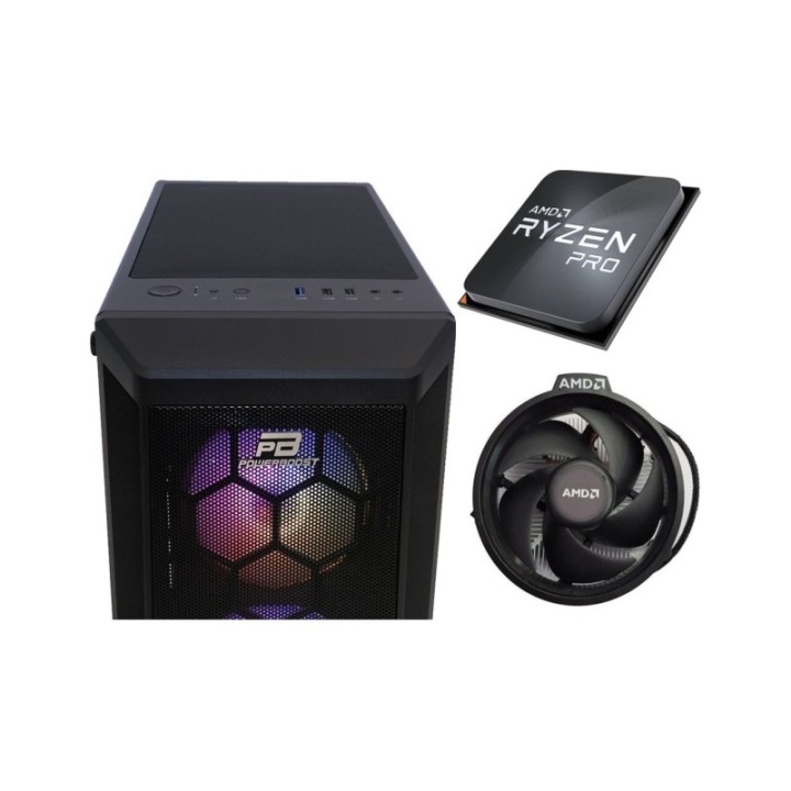 APU AMD Ryzen 5 Pro 3350G 16 GB DDR4 500 GB NVMe SSD DOS Gaming PC