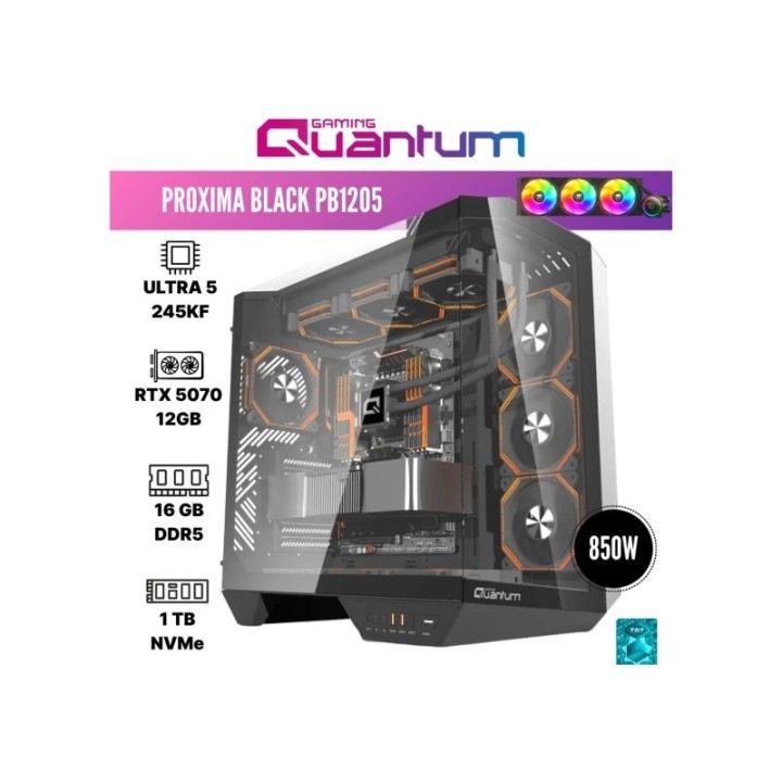 Quantum Gaming Proxima PB1205 Ultra 5 245KF 16 GB 1 TB NVMe SSD 12 GB RTX5070 DOS Gaming Desktop PC