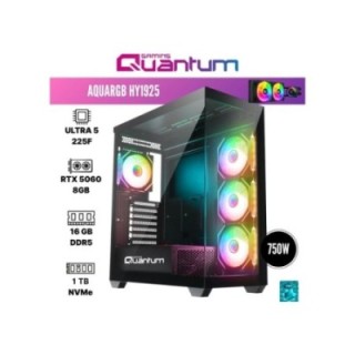 Quantum Gaming Aquargb HY1925 Ultra 5 225F 16 GB 1 TB NVMe SSD RTX5060 DOS Gaming Desktop PC