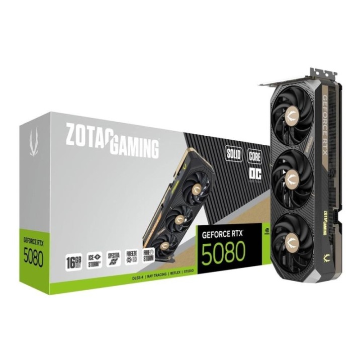 Zotac GeForce RTX 5080 Gaming Solıd Core OC 16 GB GDDR7 256 Bit Dlss 4 Graphics Card