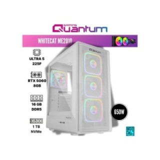 Quantum Gaming Gaming Whitecat ME2010 Ultra 5 225F 16 GB 1 TB NVMe SSD RTX 5060 DOS Gaming Desktop PC