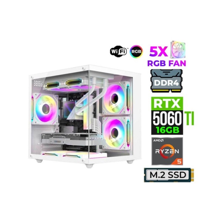 Xaser Astra X140 R5-5600X 16 GB 512 GB M.2 NVMe SSD 16 GB RTX5060Ti FreeDOS Gaming Desktop PC
