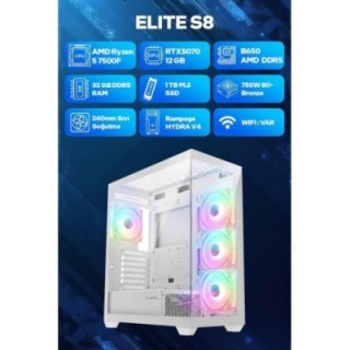 Game Garaj Elite S8 R5-7500F 32 GB 1 TB SSD RTX5070 FreeDOS Oyuncu OEM Paket