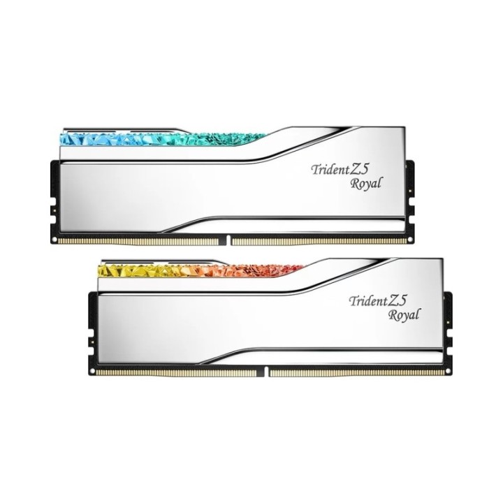 G.Skill Trident Z Royal Silver RGB 48 GB 2x24 GB 8200 MHz CL40 DDR5 Abab35gsı0005