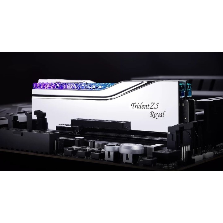 G.Skill Trident Z Royal Silver RGB 48 GB 2x24 GB 8200 MHz CL40 DDR5 Abab35gsı0005