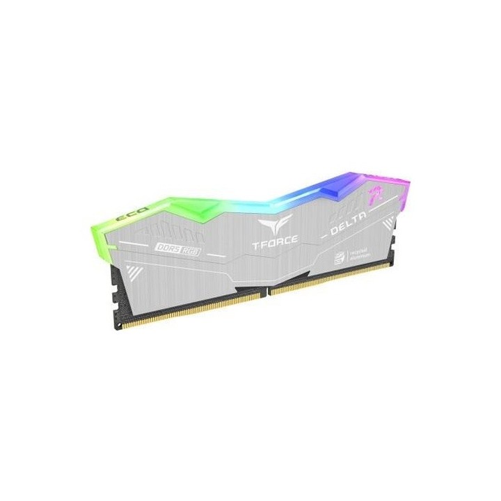 Team 64 GB 2x 32 GB DDR5 6000 MHz CL38 RGB Dual Kıt Pc RAM T-force Delta Eco Sılver Ff2d564g6000hc38jdc01