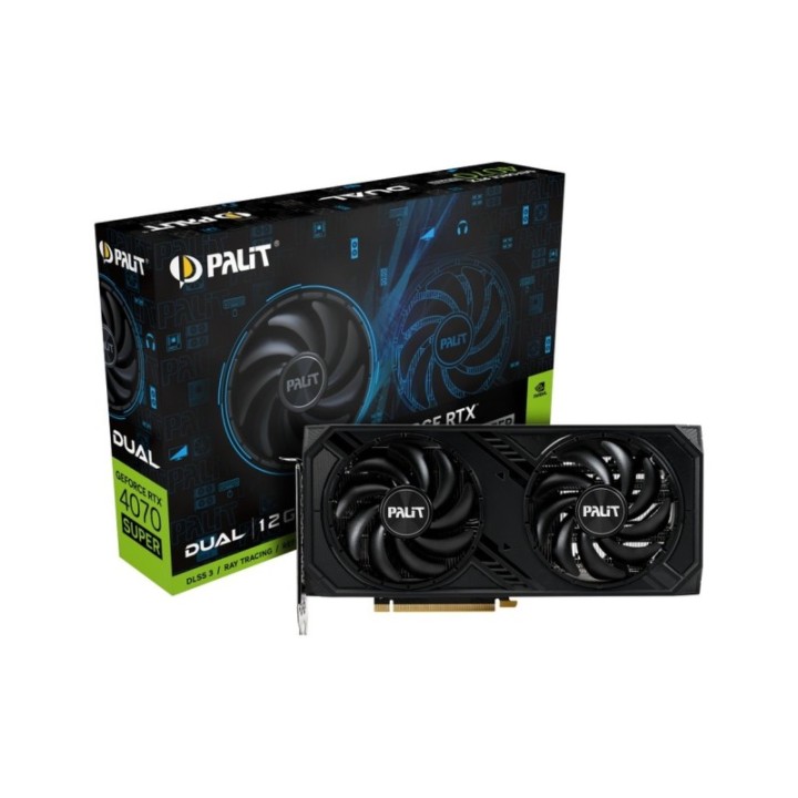 Palit NVIDIA GeForce RTX 4070 Super Dual NED407S019K9-1043D 12 GB GDDR6X 192 Bit Graphics Card