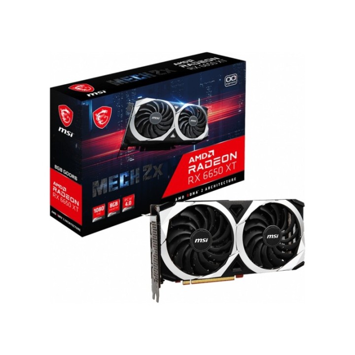 MSI AMD Radeon RX 6650 XT Mech 2X 8G OC 8 GB GDDR6 128 Bit Graphics Card