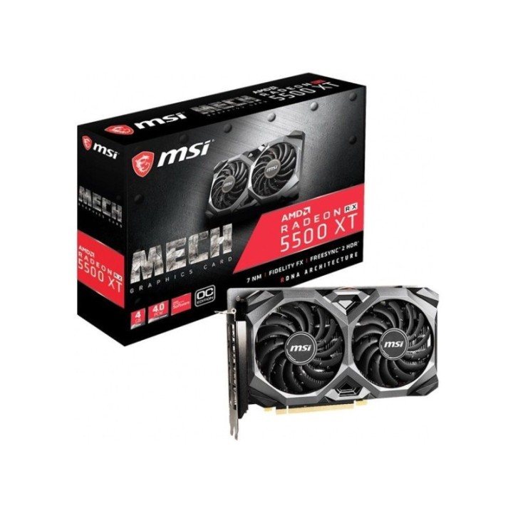 MSI AMD Radeon RX 5500 XT Mech OC 4 GB 128 Bit GDDR6 Graphics Card