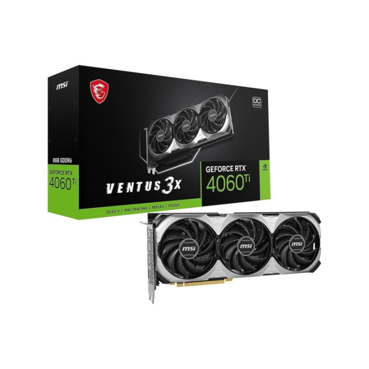 MSI NVIDIA GeForce RTX 4060 TI Ventus 3X E 8G OC 8 GB GDDR6 128 Bit Graphics Card