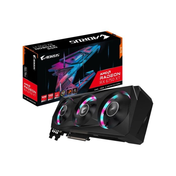 Gigabyte AMD Radeon RX 6750 XT Elite 12G GV-R675XTAORUS E-12GD 12 GB GDDR6 192 Bit Graphics Card