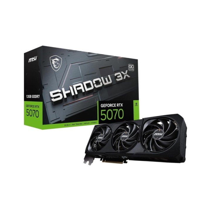 MSI Shadow 3x GeForce RTX 5070 OC 12 GB GDDR7 192 Bit HDMI/dp Graphics Card