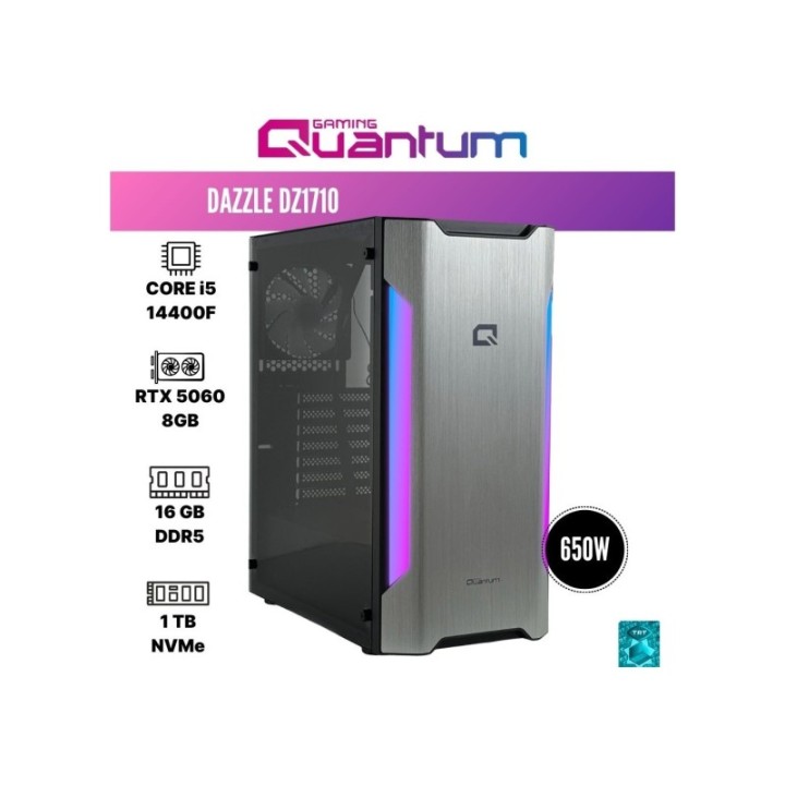 Quantum Gaming Dazzle Dz1710 İ5-14400f 16 GB 1 TB SSD 8 GB RTX5060 Gaming Desktop PC