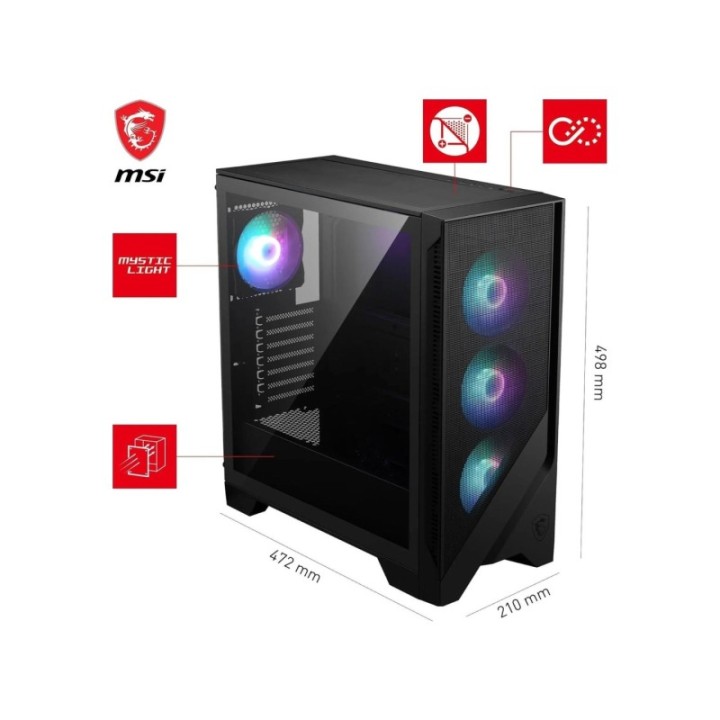 MSI DFS Gaming Lapu R7-9700X 32 GB 1 TB M.2 SSD 12 GB RTX5070 DOS Gaming Desktop PC