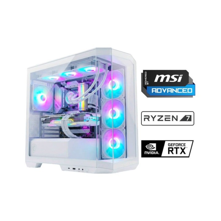 MSI Mag White X60 R7-5700X 32 GB 1 TB M.2 NVMe SSD 8 GB RTX5060 FreeDOS Gaming Desktop PC