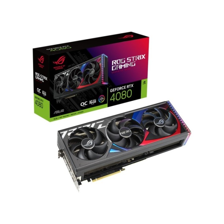 ASUS NVIDIA GeForce RTX 4080 ROG Strix OC ROG-STRIX-RTX4080-O16G-Gaming 16 GB GDDR6X 256 Bit Graphics Card