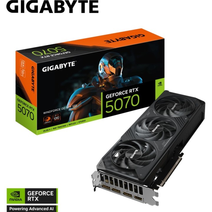 Gigabyte Vga GeForce RTX5070 Wındforce OC Sff 12 GB Graphics Card