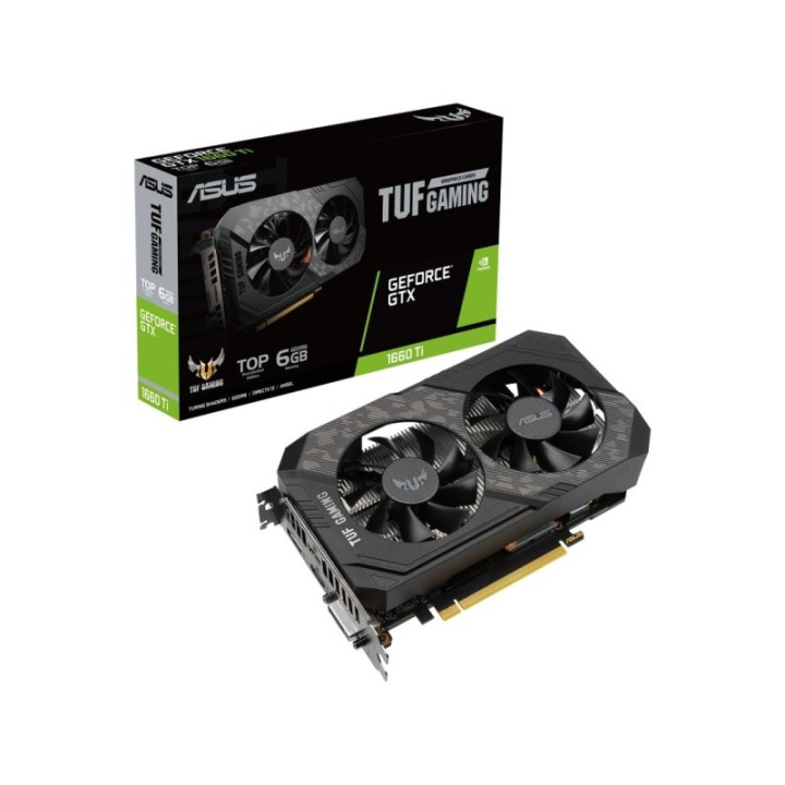 ASUS NVIDIA GeForce GTX 1660 Ti TUF EVO Gaming TUF-GTX1660TI-T6G-EVO-Gaming 6 GB GDDR6 192 Bit Graphics Card