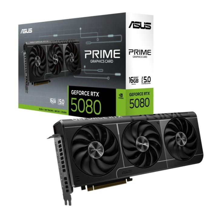 ASUS Prime GeForce RTX 5080 OC 16 GB GDDR7 256 Bit DLSS 4 Graphics Card