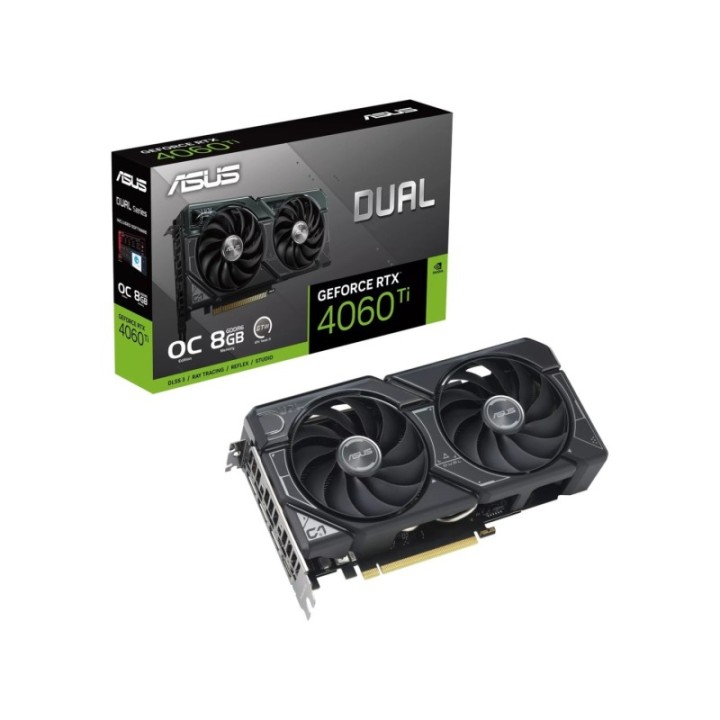 ASUS NVIDIA GeForce RTX 4060 Ti Dual OC DUAL-RTX4060TI-O8G 8 GB GDDR6 128 Bit Graphics Card