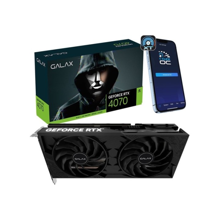 Galax NVIDIA GeForce RTX 4070 1 CLick OC 2X 12 GB GDDR6X 192 Bit Graphics Card