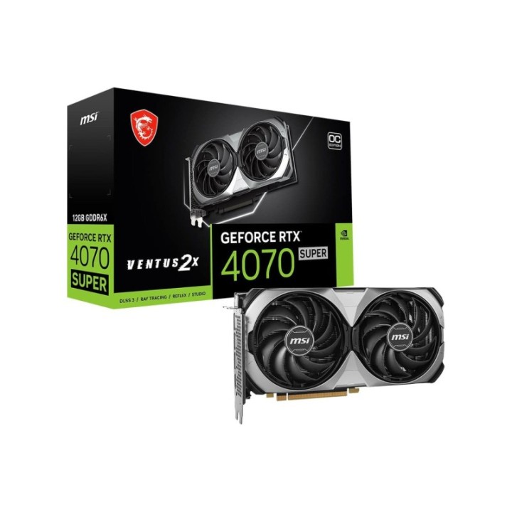 MSI NVIDIA GeForce RTX 4070 Super Ventus 2X OC 12 GB GDDR6X 192 Bit Graphics Card