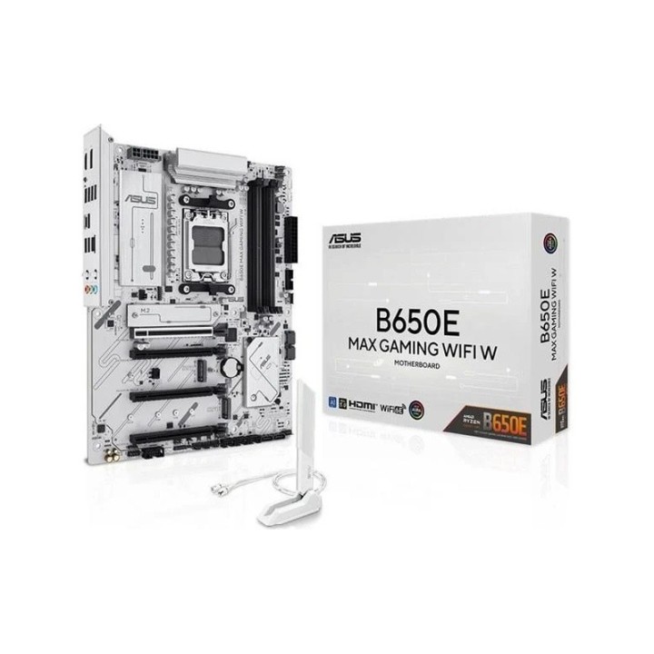ASUS B650e Max Gaming WiFi 6E W DDR5 HDMI DP PCIe 5.0 Am5 Atx White