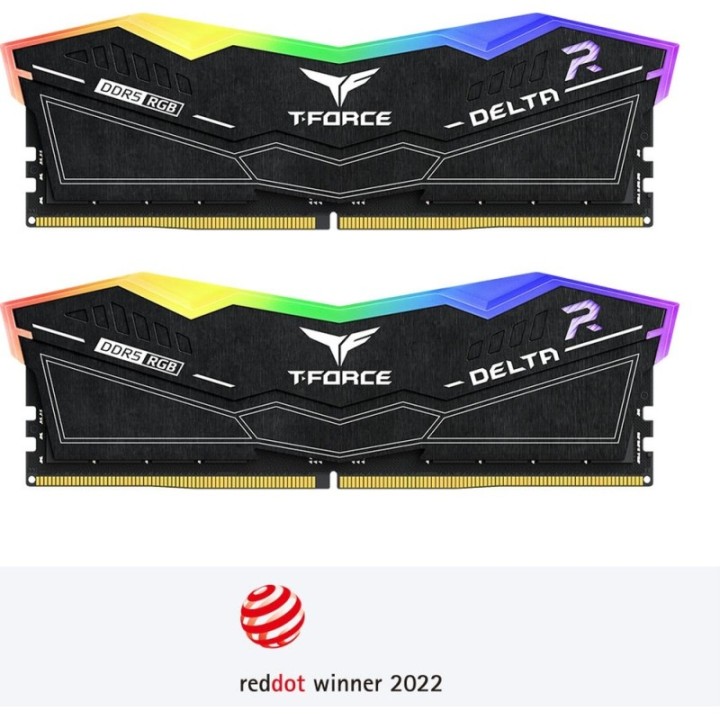 Team T-force Delta Ff3d532g7800hc38ddc01 RGB 32 GB(2x16 GB) 7800 MHz DDR5 CL38 Black Gaming RAM