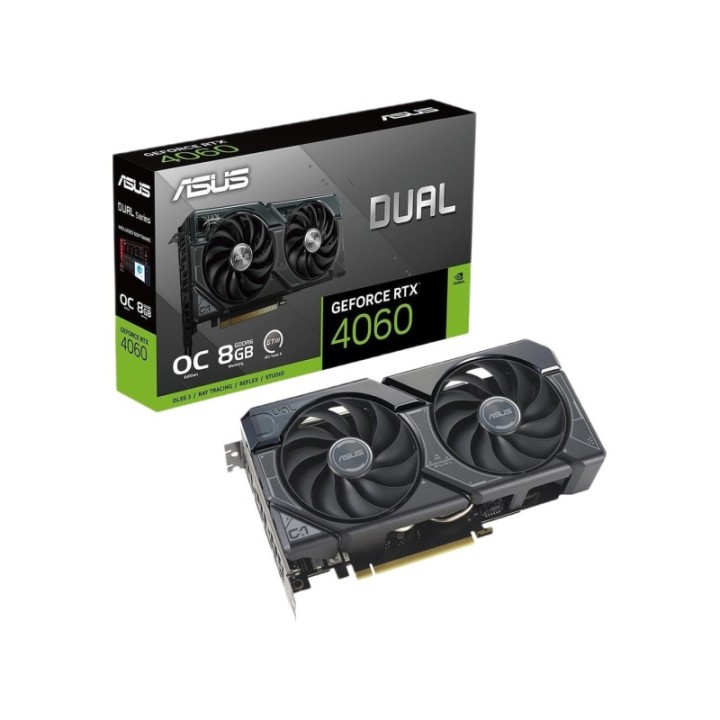 ASUS Dual NVIDIA GeForce DUAL-RTX4060-O8G-EVO 8 GB GDDR6 128 Bit Graphics Card