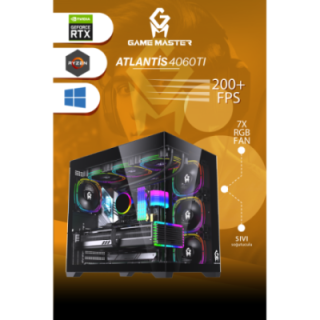 Game Master Atlantis 4060Ti R7-5700X 32 GB 1 TB SSD RTX4060Ti FreeDOS Gaming Desktop PC