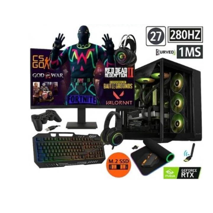 GMX Magic R7-5700X 32 GB 512 GB M.2 SSD 8 GB RTX5060 27" W11P Gaming Desktop PC