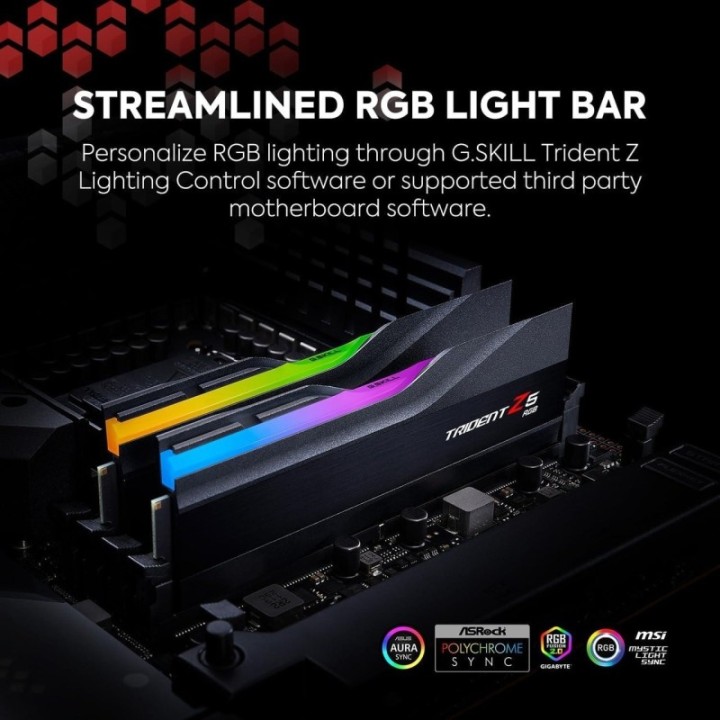 G.Skill F5-6800J3446F48GX2-TZ5RK 96 GB (2x48) Trident Z5 RGB 6800 MHz CL34 DDR5 RAM