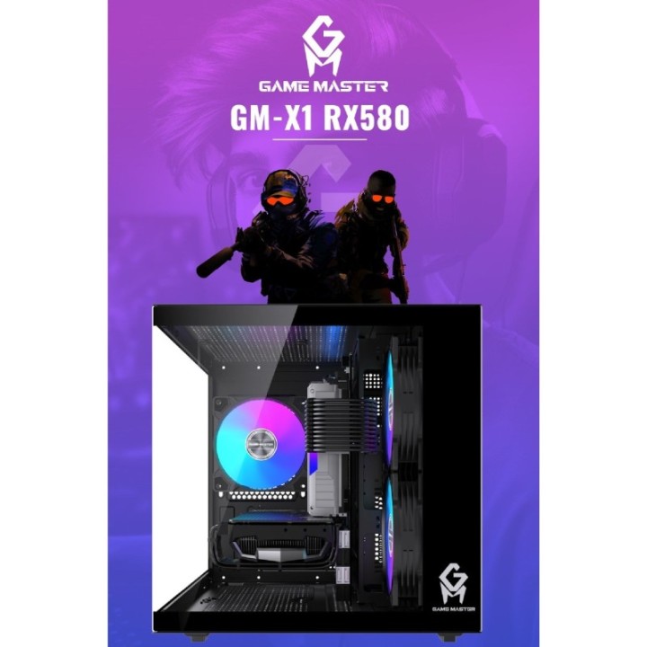 Game Master GM-X1 R5-5500 16 GB 512 GB M.2 8 GB RX580 FreeDOS Gaming Desktop PC