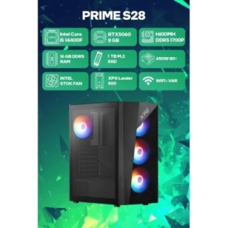 Game Garaj Prime S28 i5-14400F 16 GB 1 TB SSD RTX5060 DOS Oyuncu OEM Paket