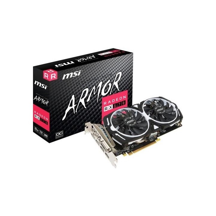 MSI AMD Radeon RX 570 Armor 8G OC V341-236R 8 GB 256 Bit GDDR5 Graphics Card