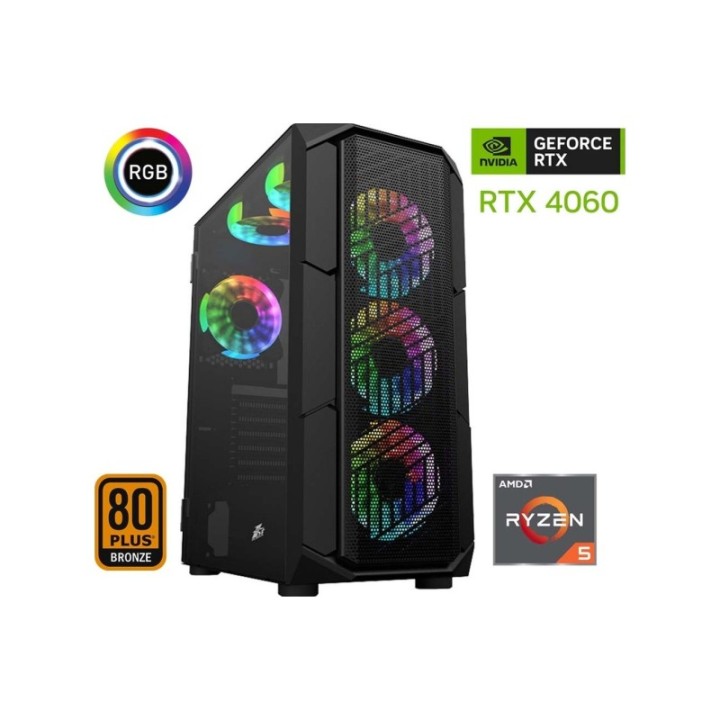 Xaser XSR475 R5-5600 16 GB 1 TB M.2 NVMe SSD 8 GB RTX4060 24" FreeDOS Gaming Desktop PC