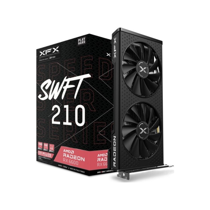 XFX AMD Radeon RX 6600 Speedster SWFT 210 RX-66XL8LFDQ 8 GB GDDR6 128 Bit Graphics Card