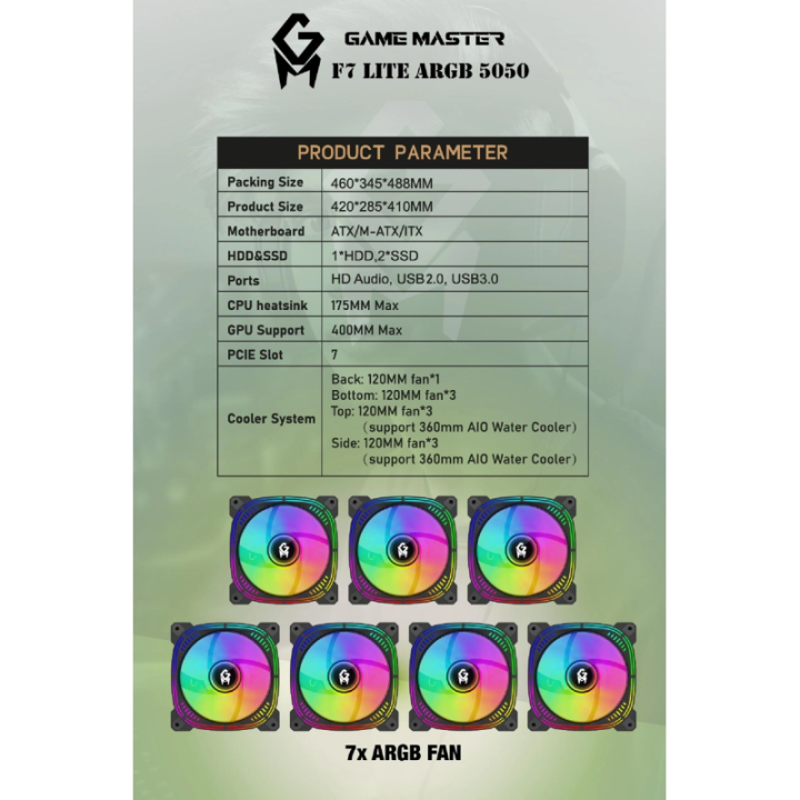 Game Master F7 Lite Argb R5-5500 16 GB 512 GB SSD RTX5050 FreeDOS Gaming Desktop PC