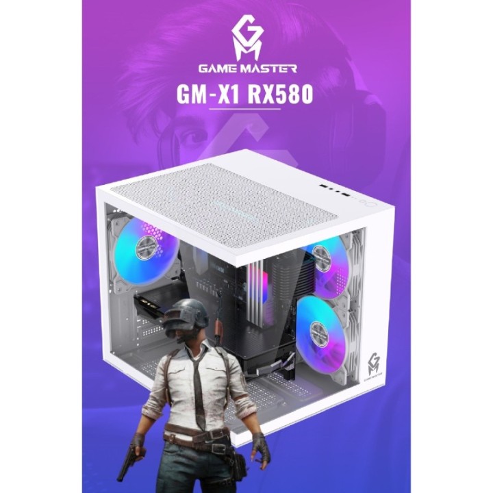 Game Master GM-X1 R5-5500 16 GB 512 GB M.2 SSD RX580 FreeDOS Gaming Desktop PC