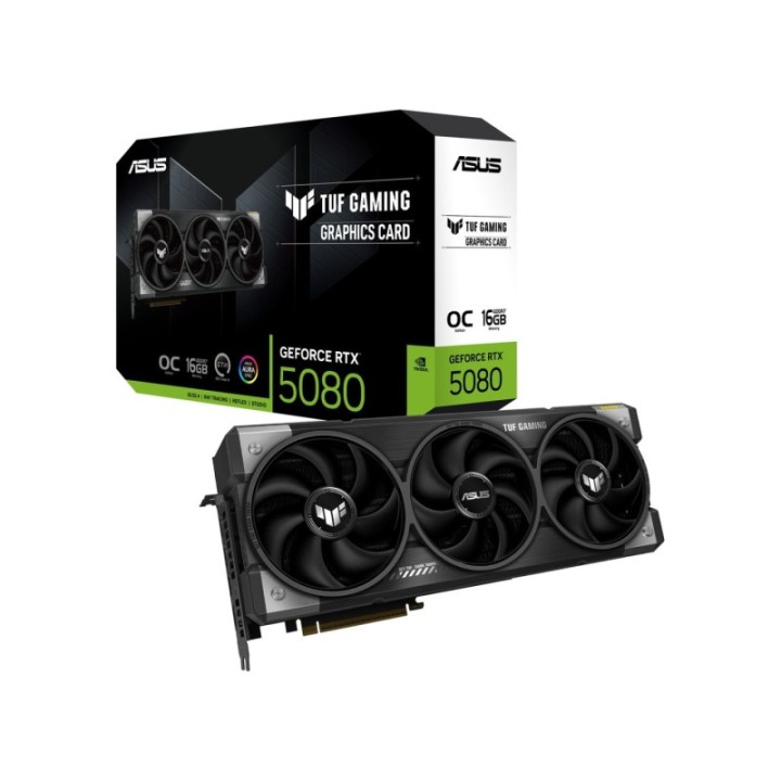 ASUS TUF Gaming GeForce RTX 5080 OC TUF-RTX5080-O16G-Gaming 16 GB GDDR7 256 Bit Graphics Card
