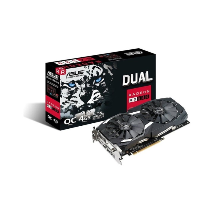 ASUS AMD Radeon RX 580 OC DUAL-RX580-O4G 4 GB 256 Bit GDDR5 Graphics Card