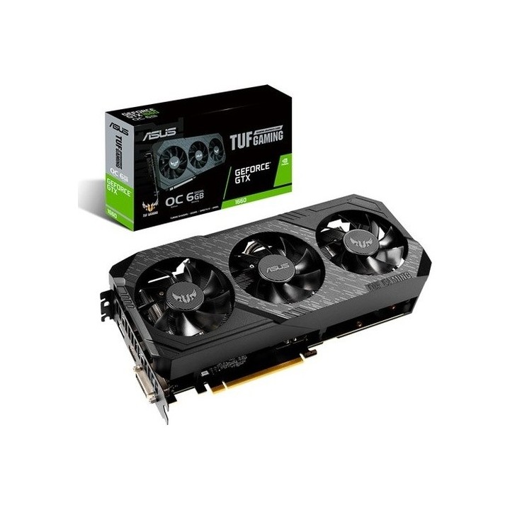 ASUS NVIDIA GeForce GTX 1660 OC TUF 3-GTX1660-O6G-Gaming 6 GB 192 Bit GDDR5 Graphics Card