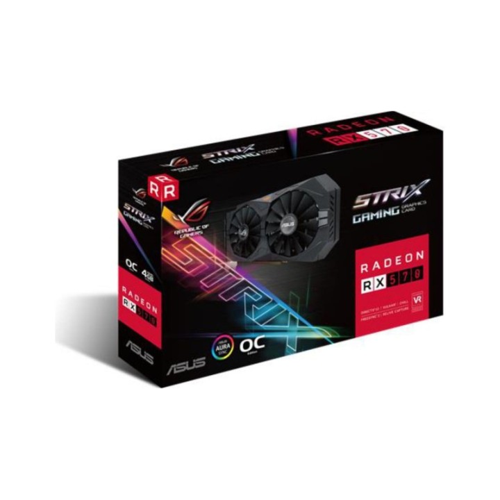 ASUS AMD Radeon RX 570 OC ROG-STRIX-RX570-O4G-Gaming 4 GB 256 Bit GDDR5 Graphics Card