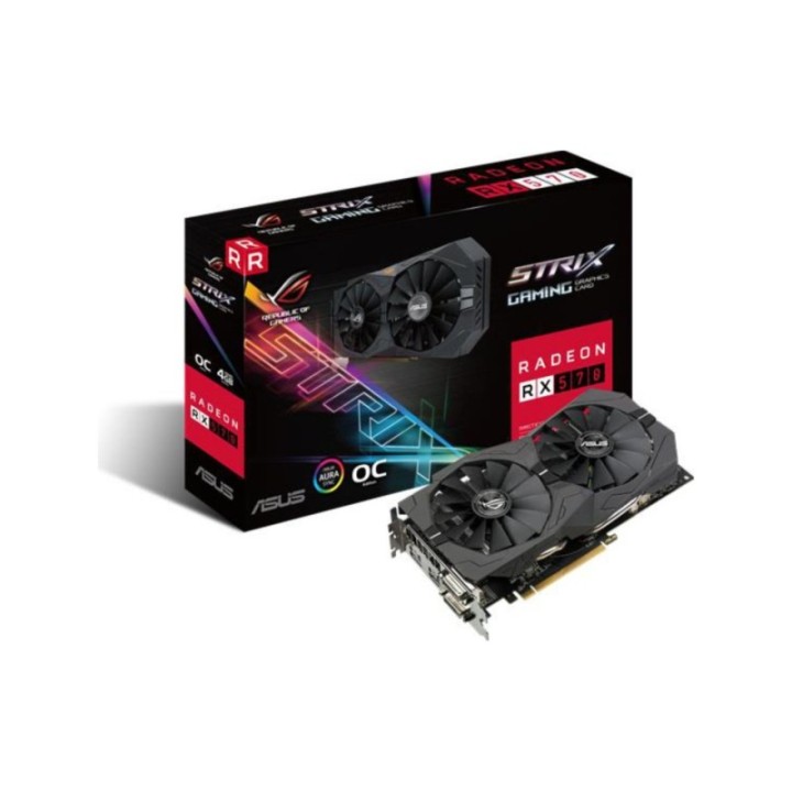 ASUS AMD Radeon RX 570 OC ROG-STRIX-RX570-O4G-Gaming 4 GB 256 Bit GDDR5 Graphics Card